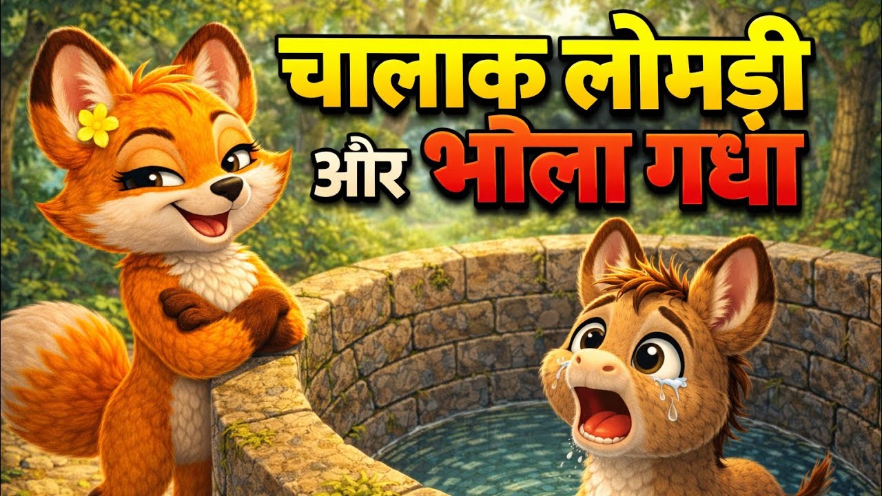 चालाक लोमड़ी और भोला गधा 