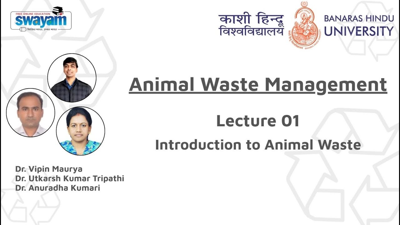 Lecture 01: Introduction to Animal Waste