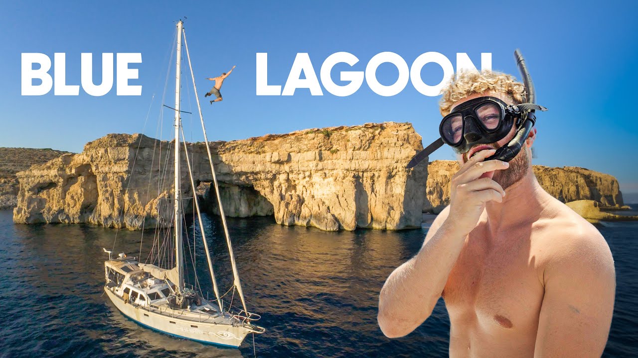 Probleme mit dem Steuerrad. Wir erkunden die Blue Lagoon auf Malta: Mastsprung von 15 Metern !