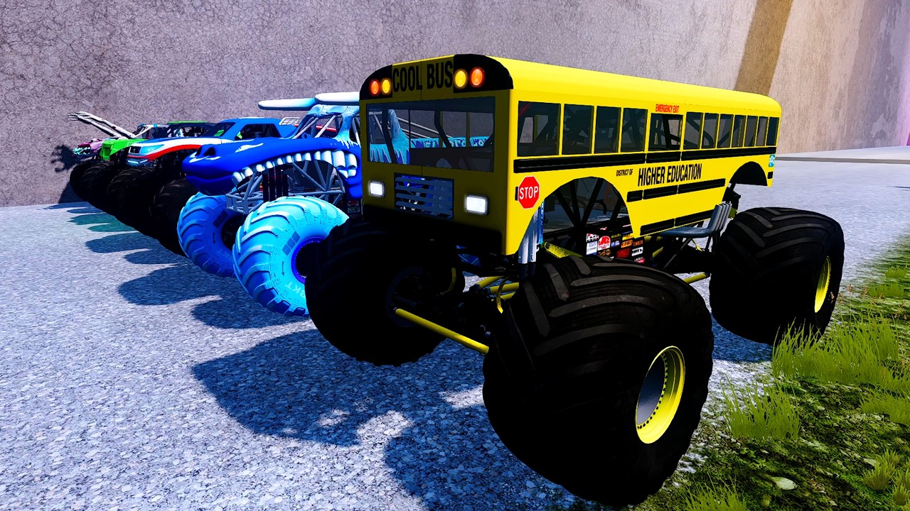 Epic High Speed monster trucks jumps & crashes #141 | BeamNG Drive