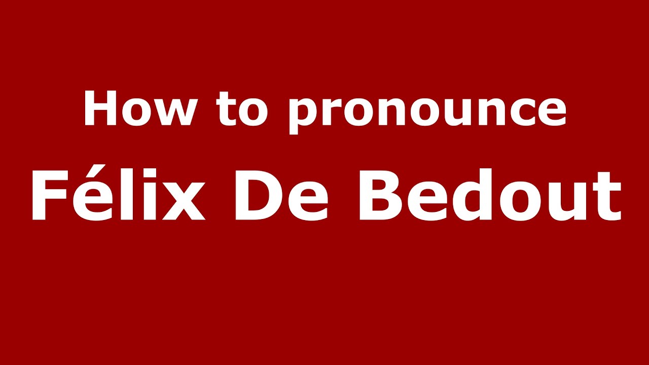 Как произносится F&eacute;lix De Bedout (колумбийский испанский/Колумбия) - PronounceNames.com