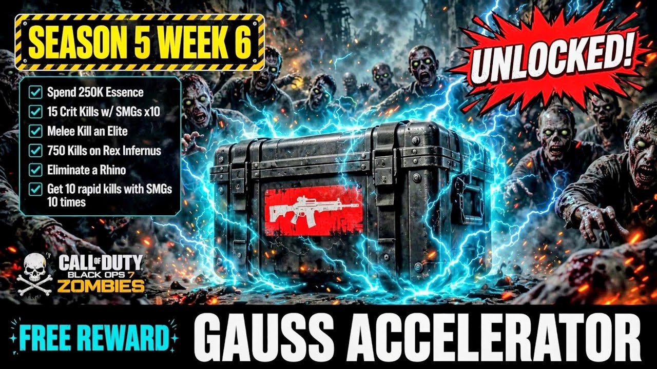 Season 5 Week 6 Challenges! Let's unlock the Peacekeeper Gauss Accelerator Kit!! BO7 Zombies