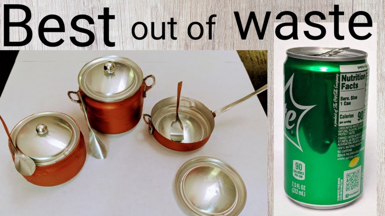 Decorative vessels from soda cans/ Best out of waste