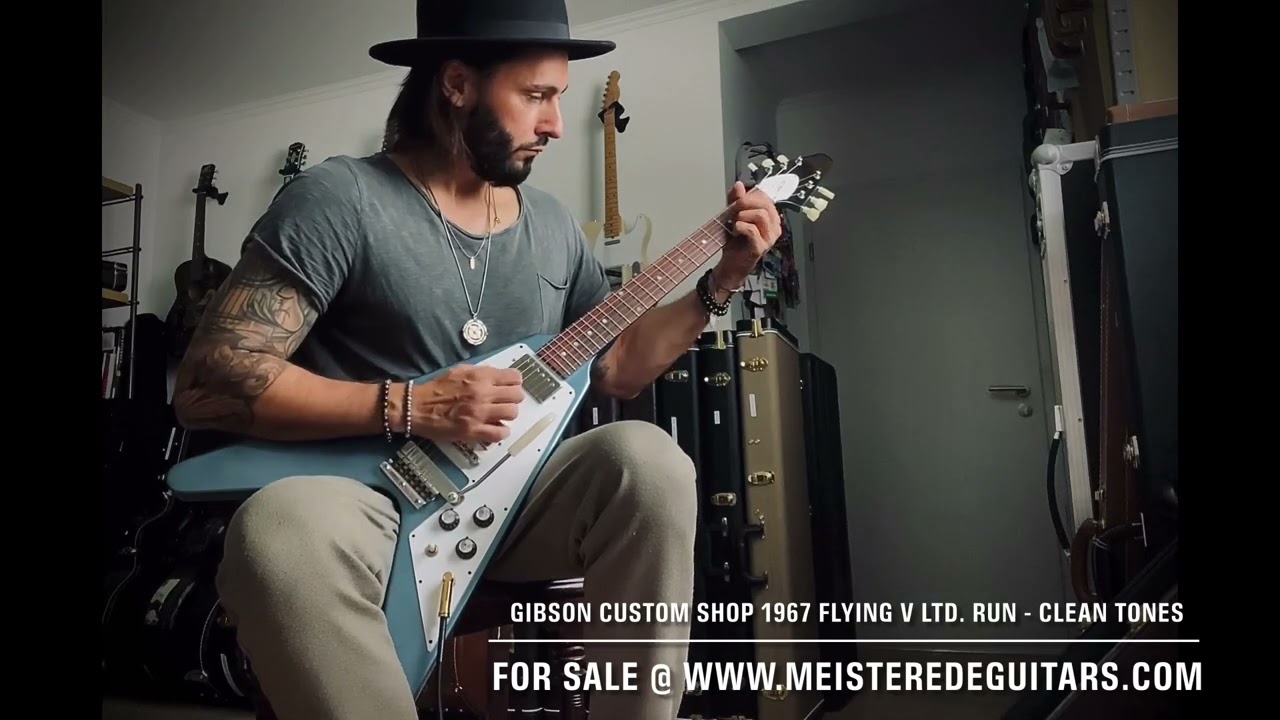 For sale @ www.MEISTEREDEGUITARS.com - 2014 Gibson Custom Shop 1967 Flying V Ltd. Run - CLEAN TONES