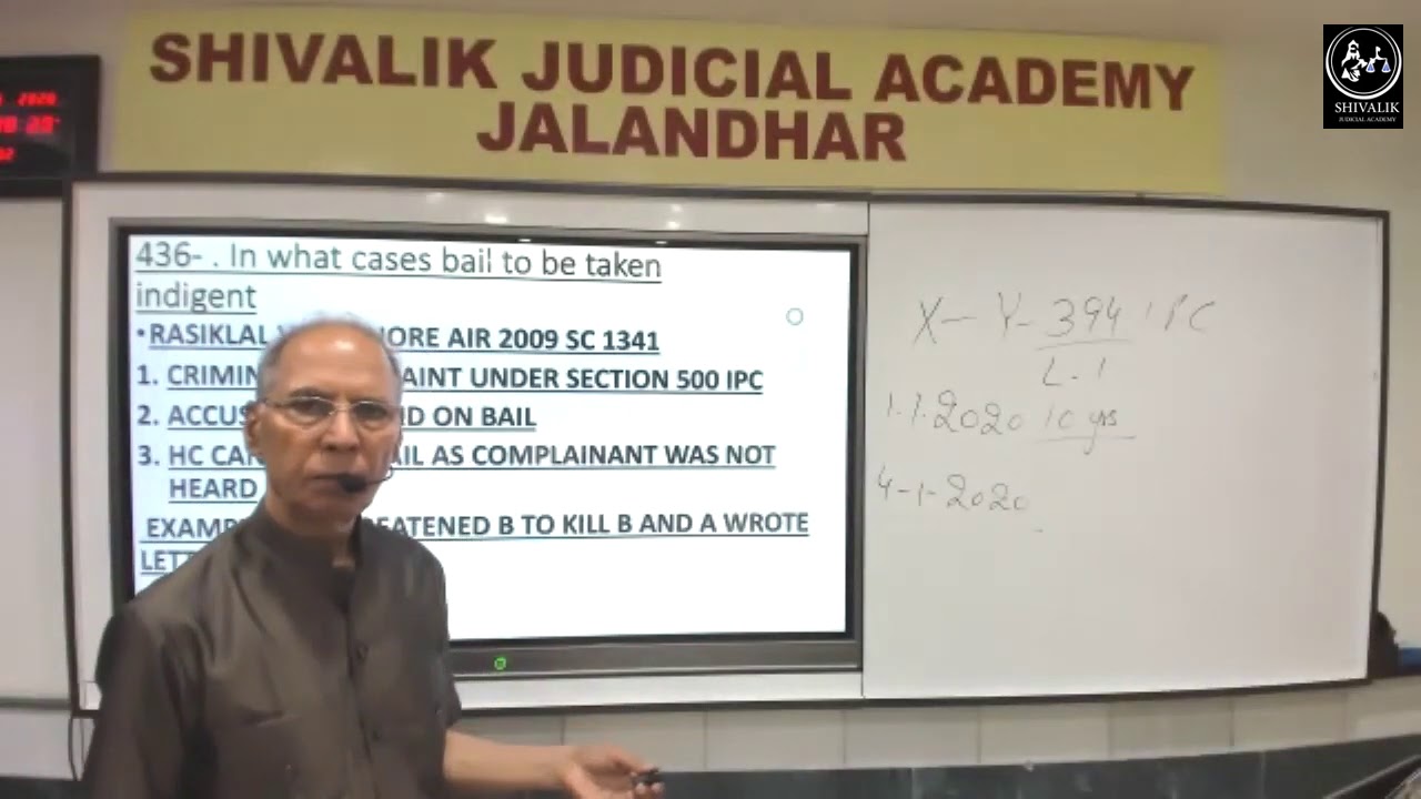 Lecture by Mr. R L Chohan Retd. Judge on &ldquo;Bail&rdquo;