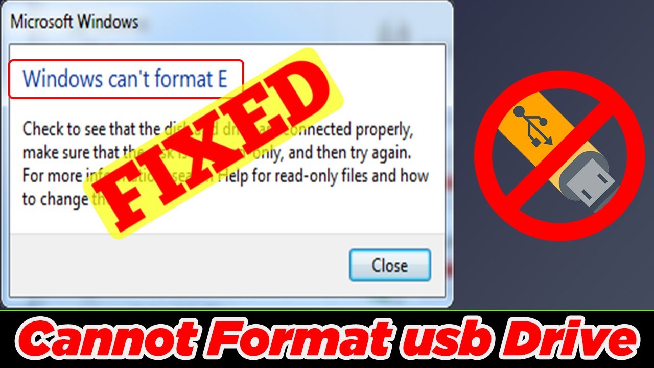 [SOLVED] Cannot Format USB Drive (100% Working)