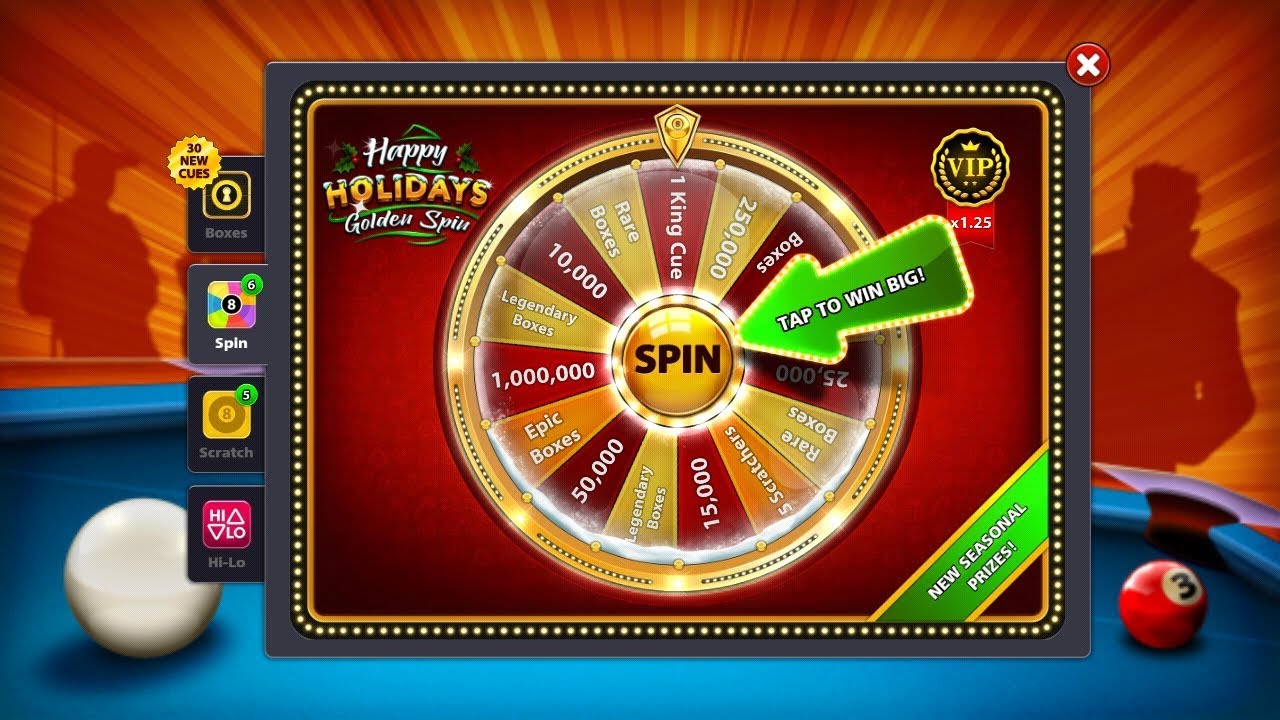 8 Ball Pool || Win Happy Holiday Quest || Special Spin