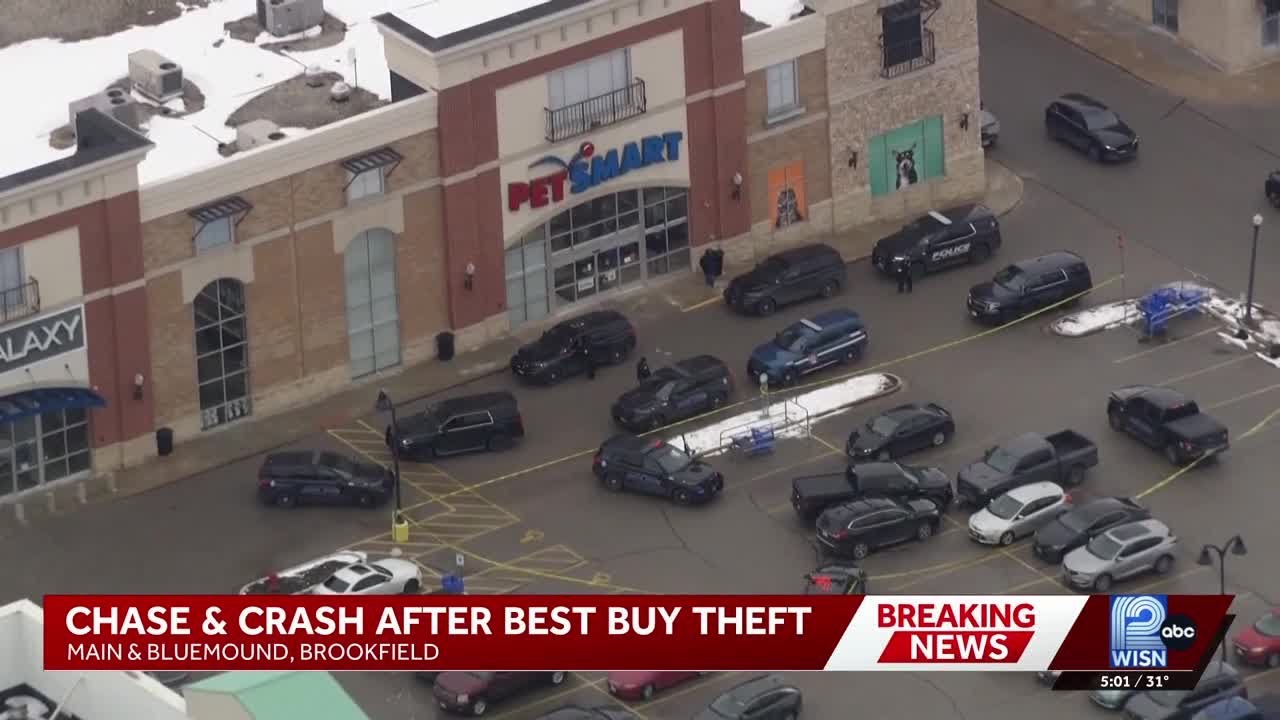 Best Buy theft leads to chaotic police chase across Brookfield