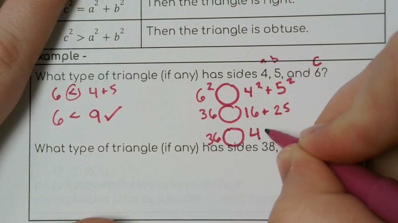 6.3 Converse of Pythagorean Theorem