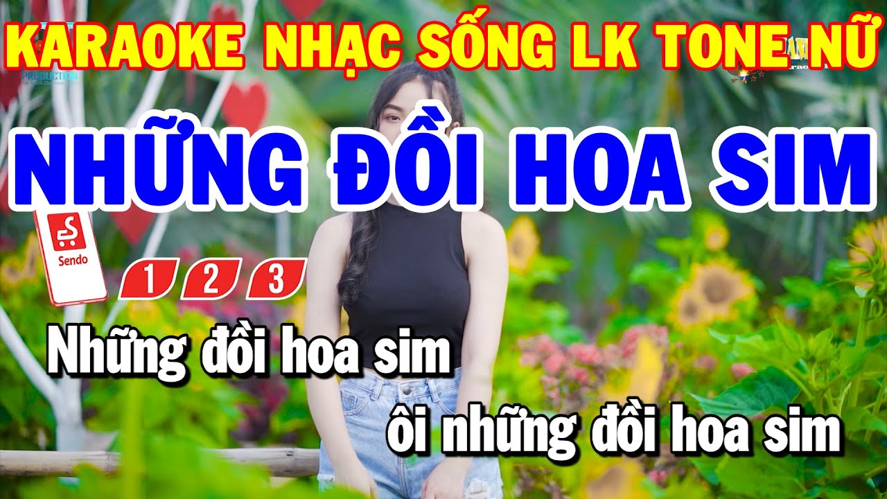 Karaoke Nhạc Sống Liên Khúc Tone Nữ | Những Đồi Hoa Sim - Sao Chưa Thấy Hồi Âm | Nhạc Sống Thanh Hải