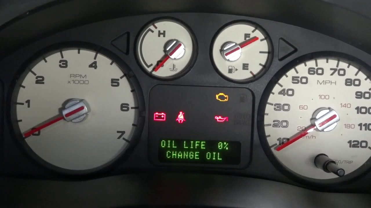 How to reset oil change light on a 2005-2007 Ford Freestyle