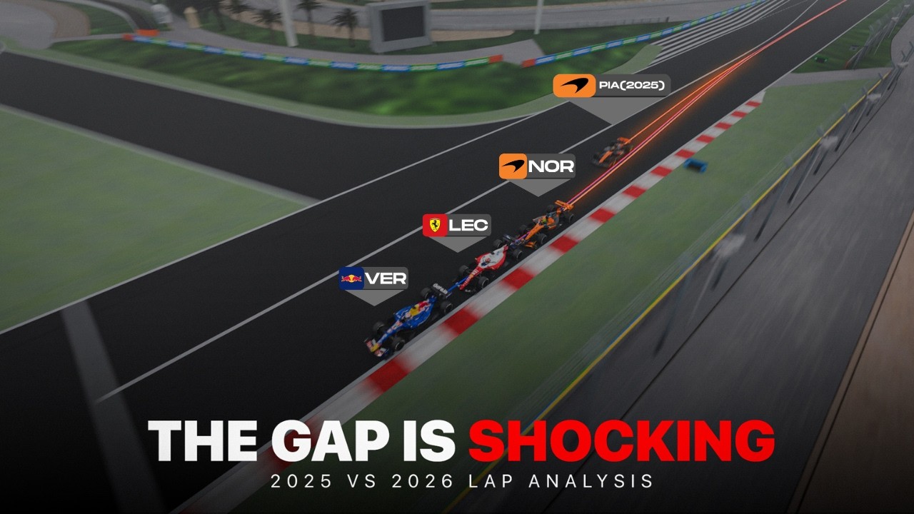 F1 2026 vs 2025: How Much Slower Are the New Cars? | Bahrain Side-by-Side