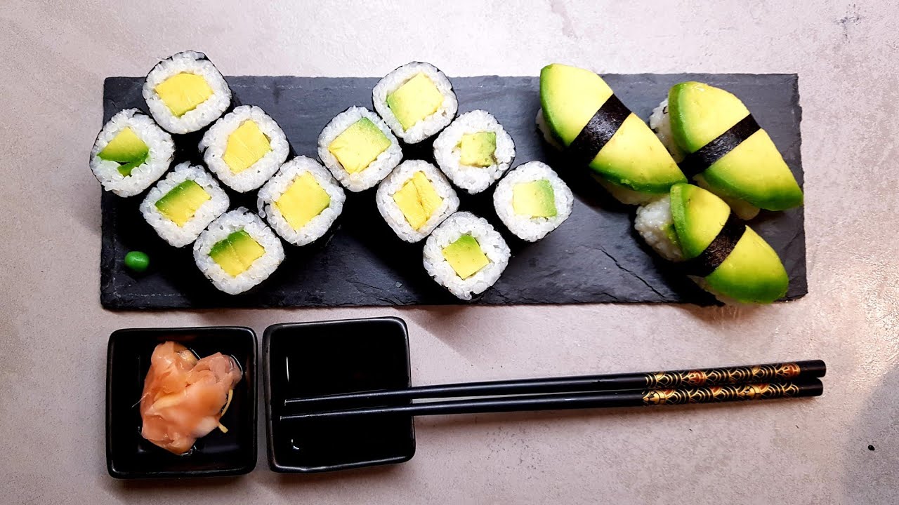 Avokádové sushi - vegan