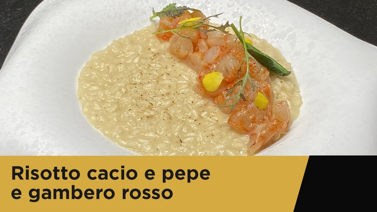 Risotto Cacio e Pepe e Gambero Rosso di Mazara