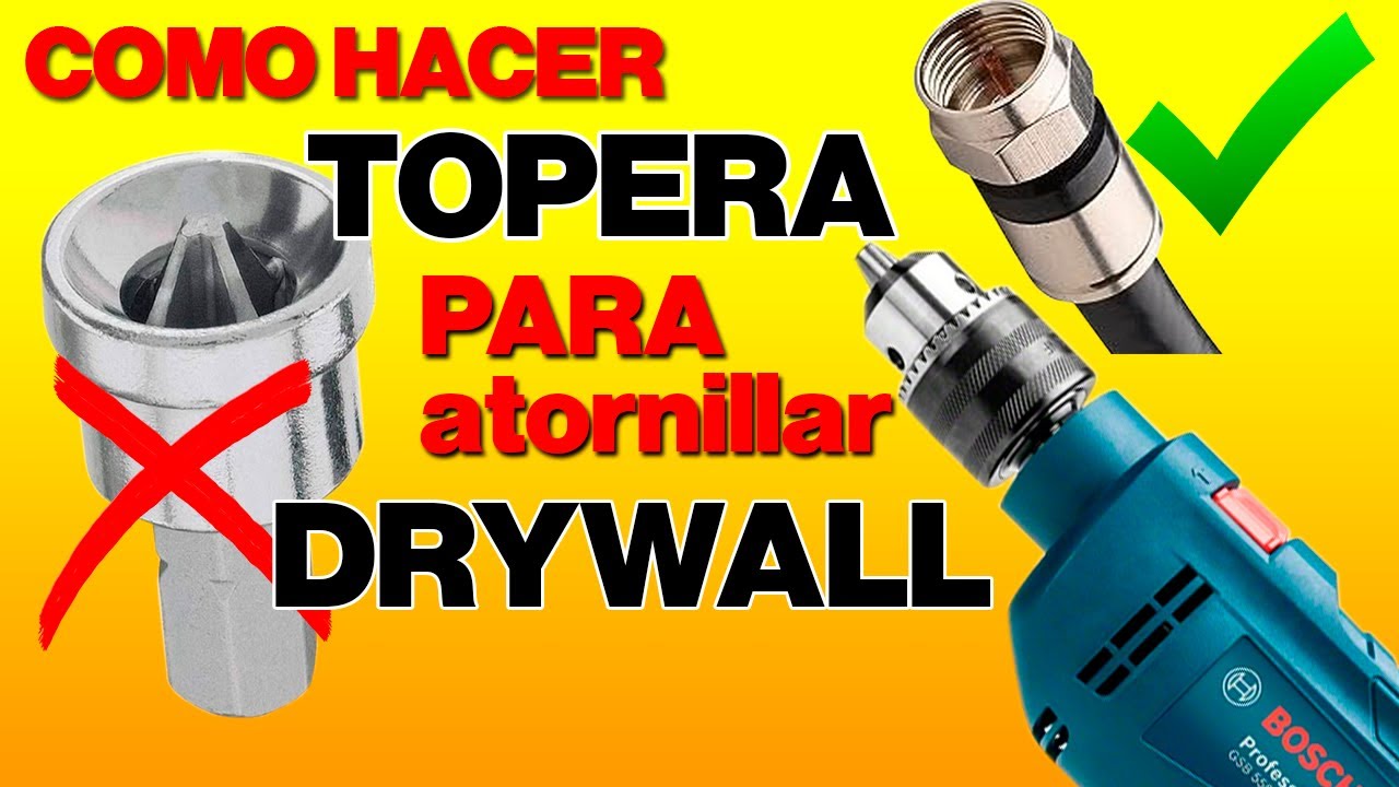 Como hacer TOPERA  para tornillos de drywall | Atornillador para drywall