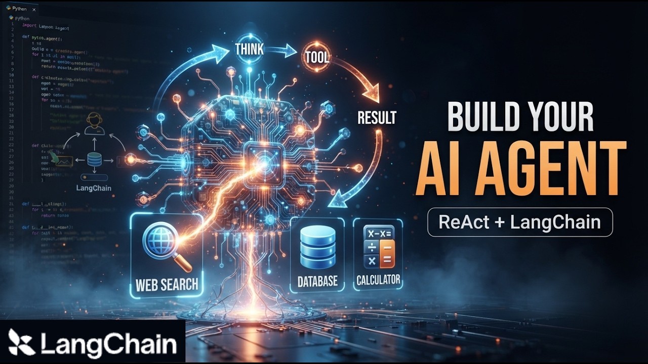 #12 ReAct Framework Explained by Building an AI Agent (LangChain Hands-On Tutorial)