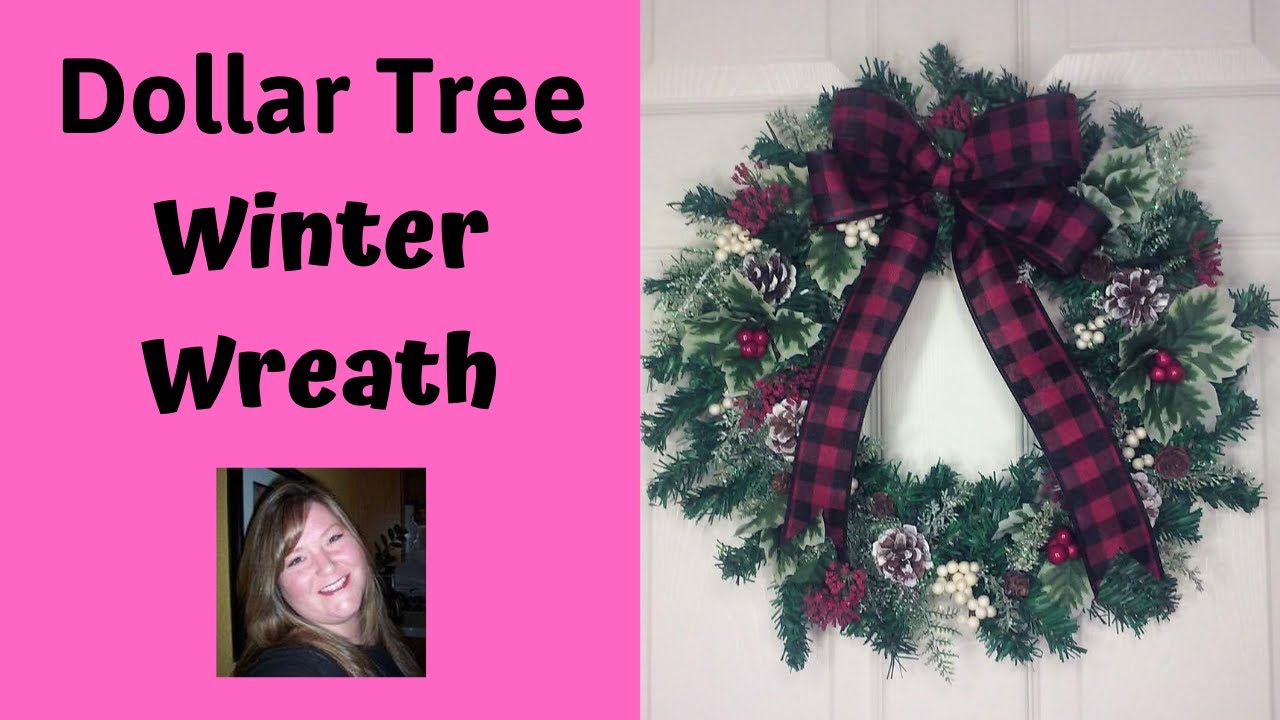 Farmhouse Winter Wreath ~ Faux Natural Christmas Wreath ~ Dollar Tree DIY