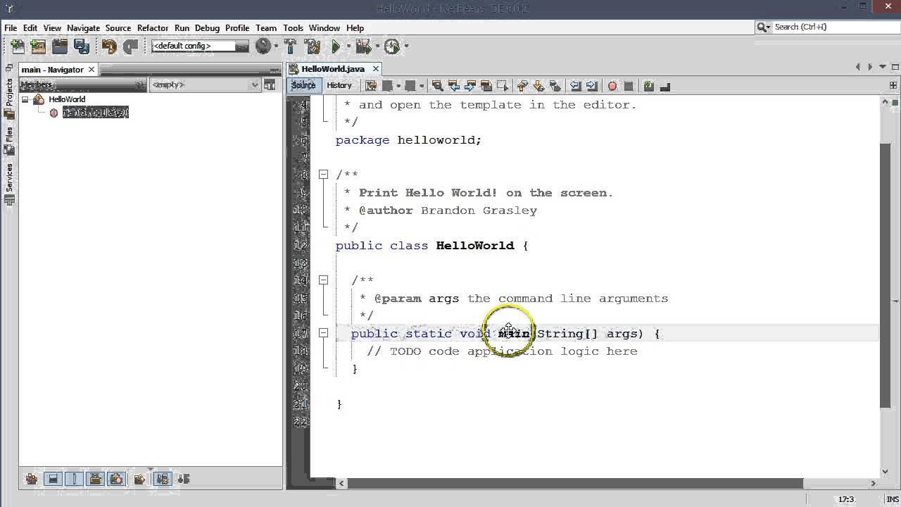 Hello World на Java с использованием NetBeans