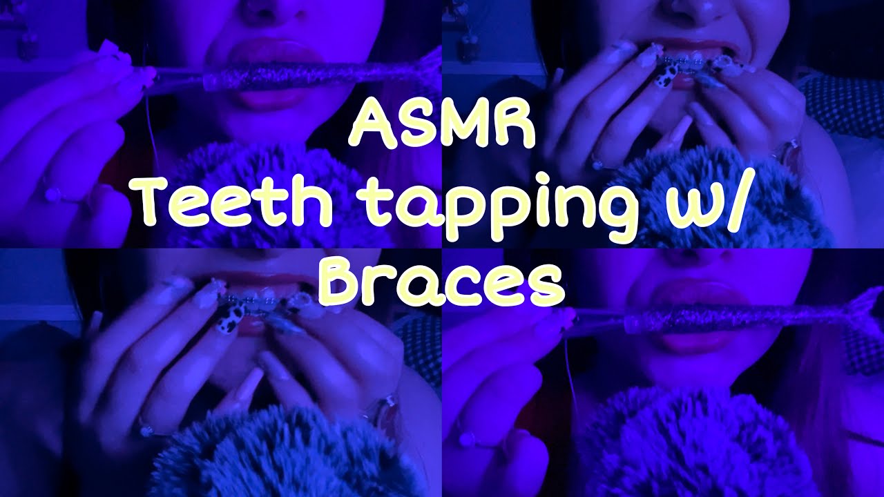 ASMR|  BRACES TEETH TAPPING + LONG NAIL tapping 🦷🪥