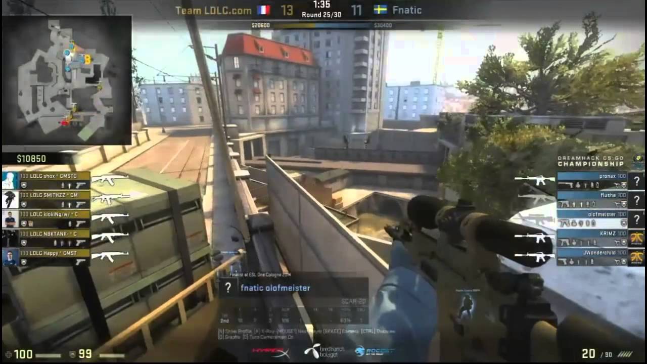 CS:GO Overpass Boost - TEAM LDLC.com vs Fnatic (Overpass) (DreamHack Winter 2014) [PL]