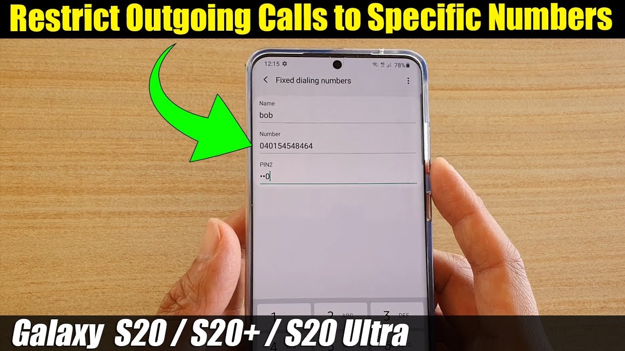 Galaxy S20/S20+: как ограничить исходящие вызовы на определенный номер телефона