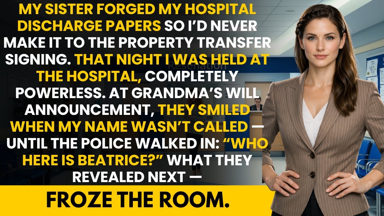 My sister forged my discharge to make me miss the will—until a police call exposed everything