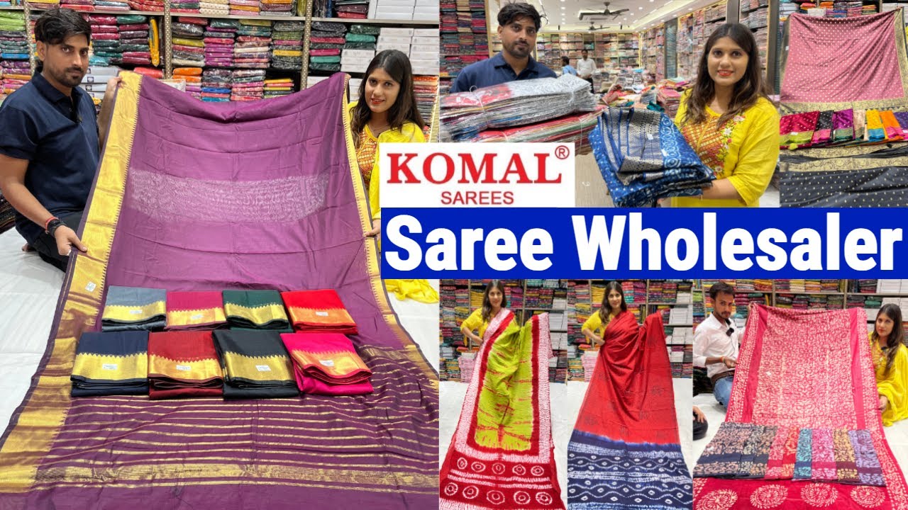 Komal Sarees : Art Silk/ Cotton/ Batik/ mangalagiri/ bapta & Gajji Silk Saree Wholesaler in Kolkata