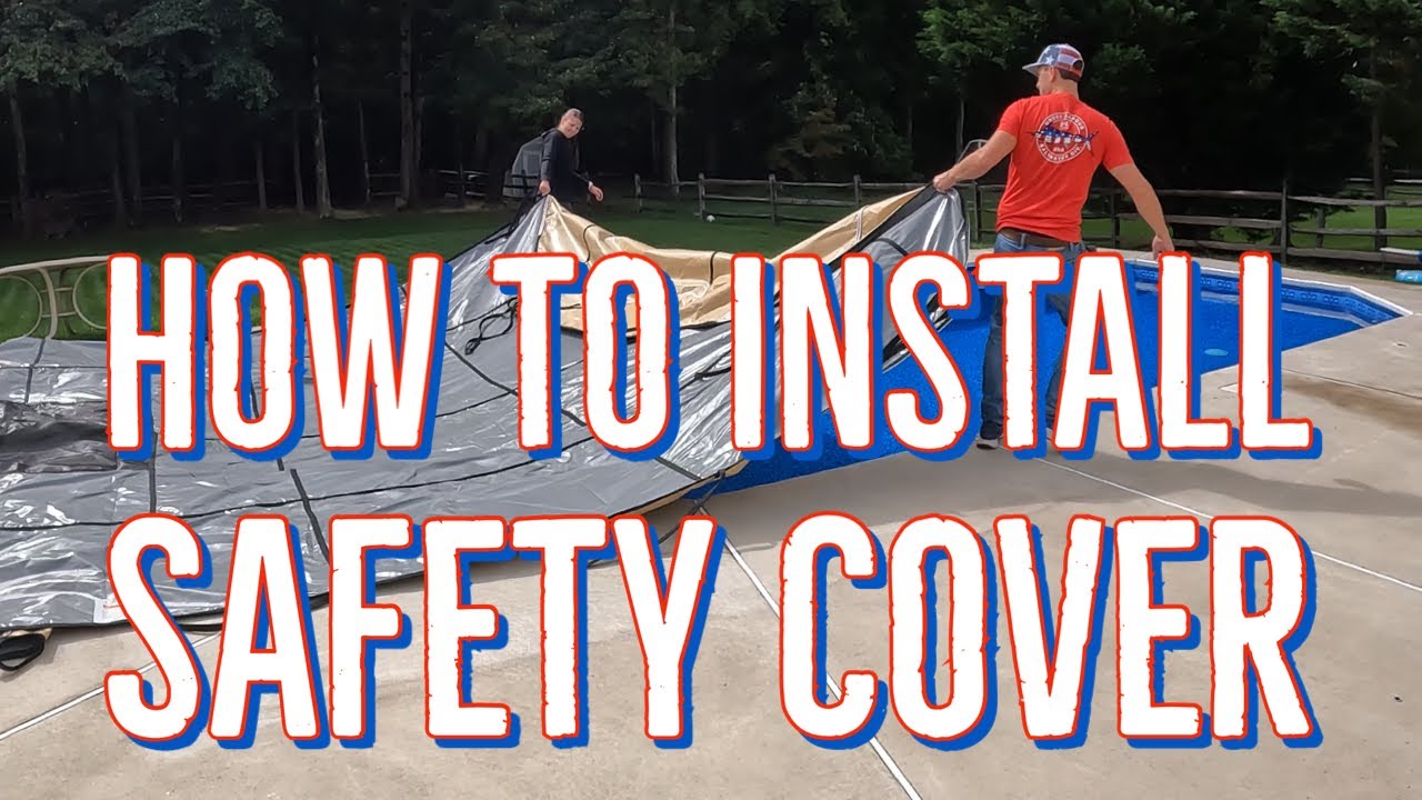 Pool Safety Cover Installation w/Anchors