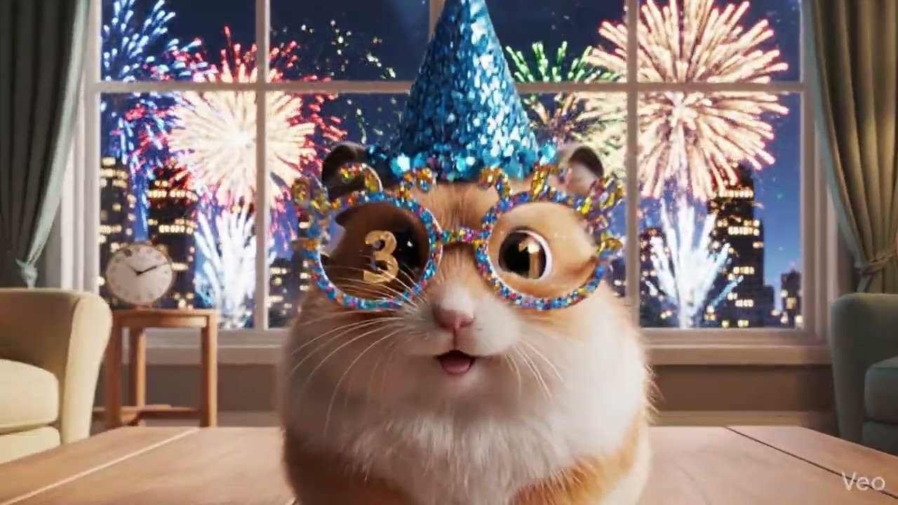 The Smallest New Year Party #newyear #hamster 