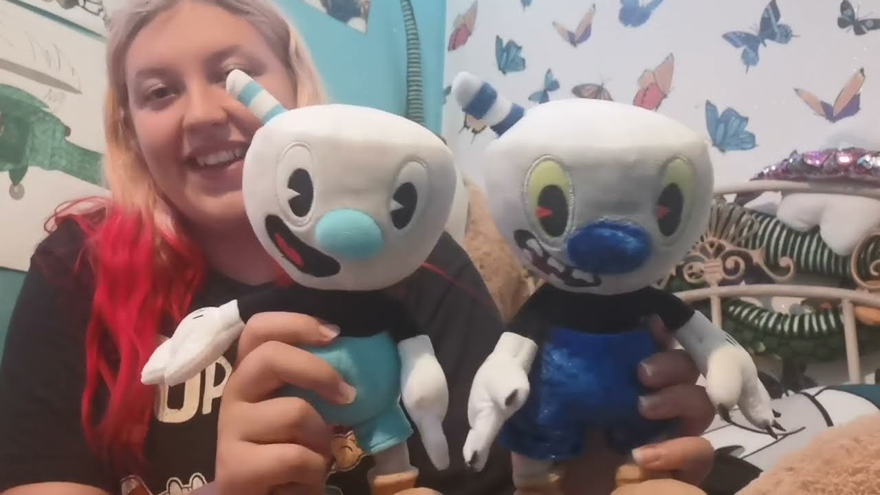 Reviewing Custom Made Demon Cuphead And Mugman Plushies By My Auntie
