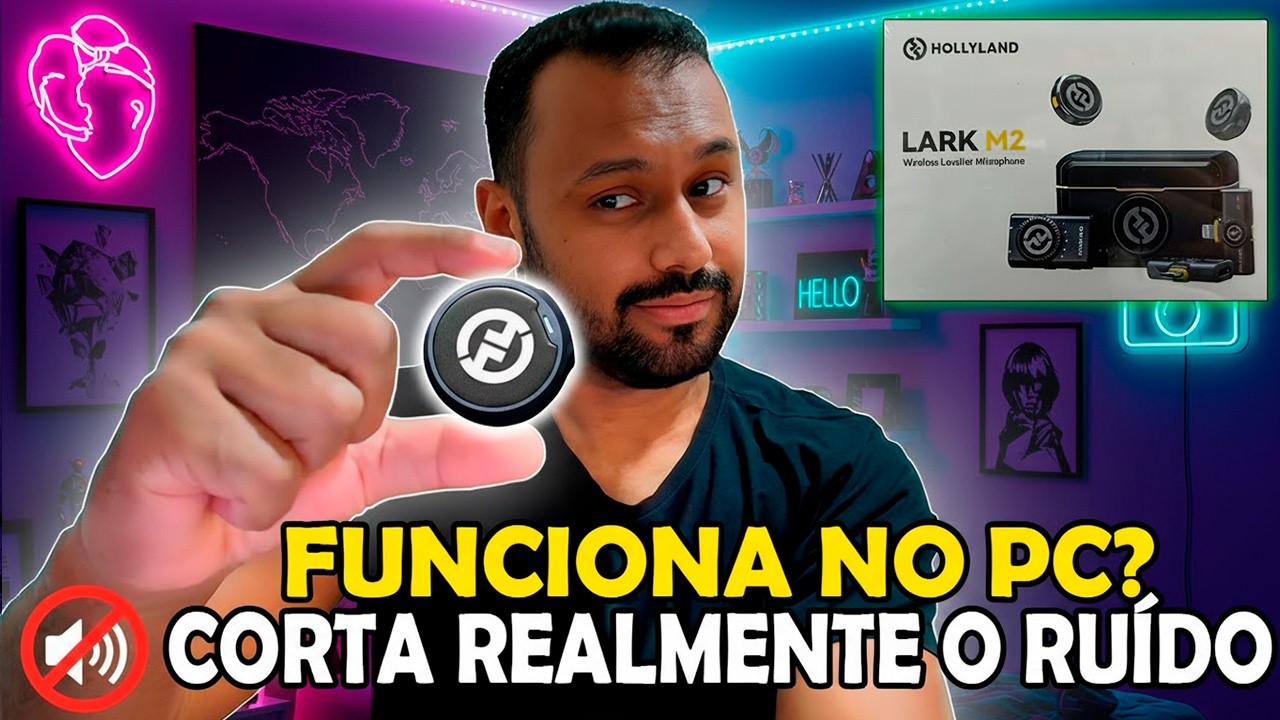 Microfone Hollyland Lark M2: Funciona no Computador? É BOM? Teste Completo!