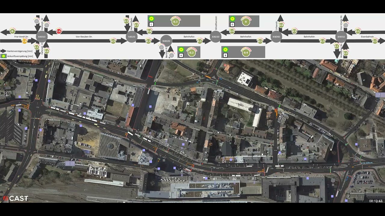 CAST Vehicle - Simulation of a Bus Hub / Bus Station