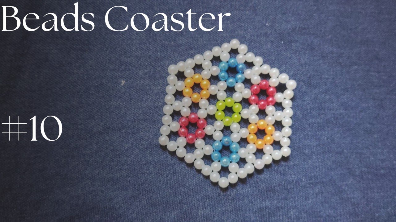 How to make beads beautiful coaster at home #diy #khushart #handmade #homedecor 