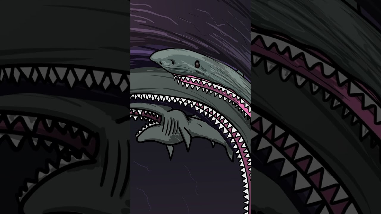Beware of sharks... in the sky? 🐟 #shorts #shark #animation