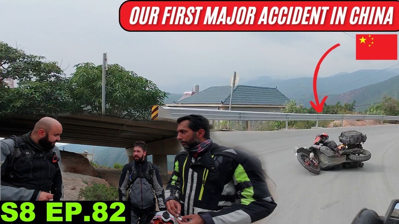 Our Worst Accident in China 🇨🇳 S8 EP 82 | Pakistan to Japan Motorcycle Tour
