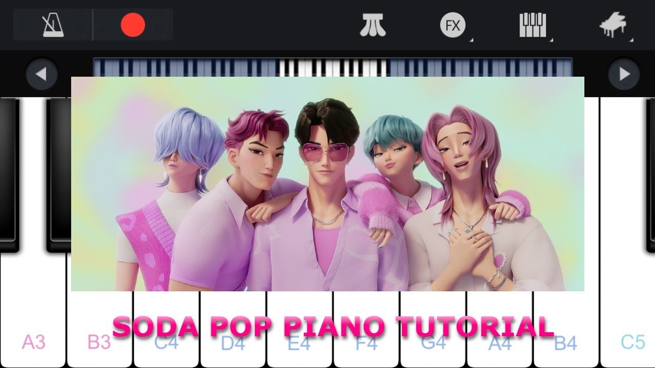 Soda Pop Piano Tutorial + Notes | KPop Demon Hunter | Piano Cover | Piano Lesson | Music Notes World