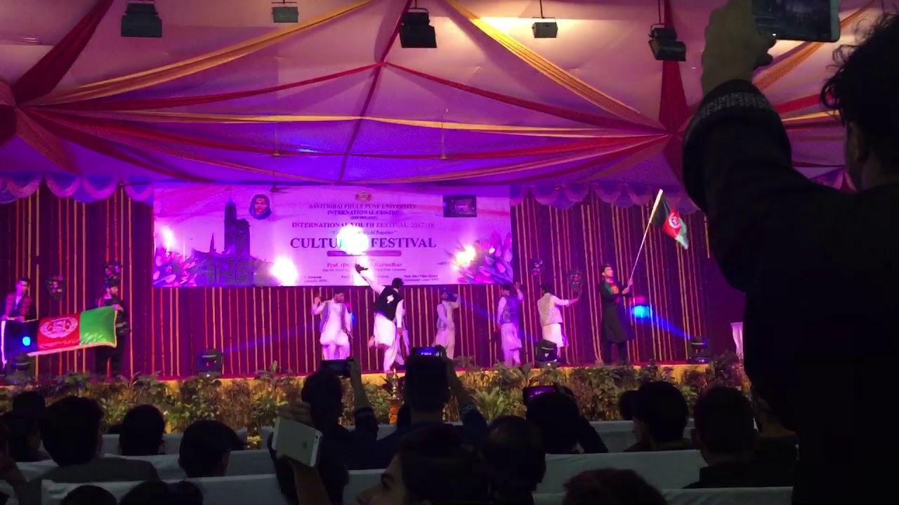 cultural dance performance of afghan students in Pune university 2018