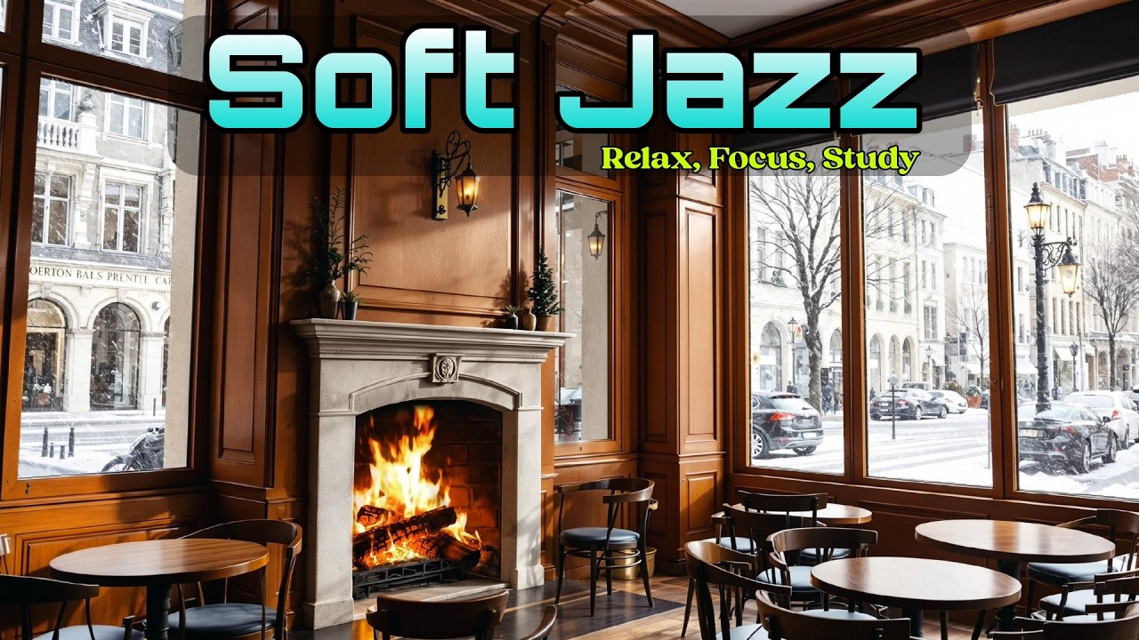 Quiet Winter Coffee Village ❄ Smooth Jazz for Study & Work