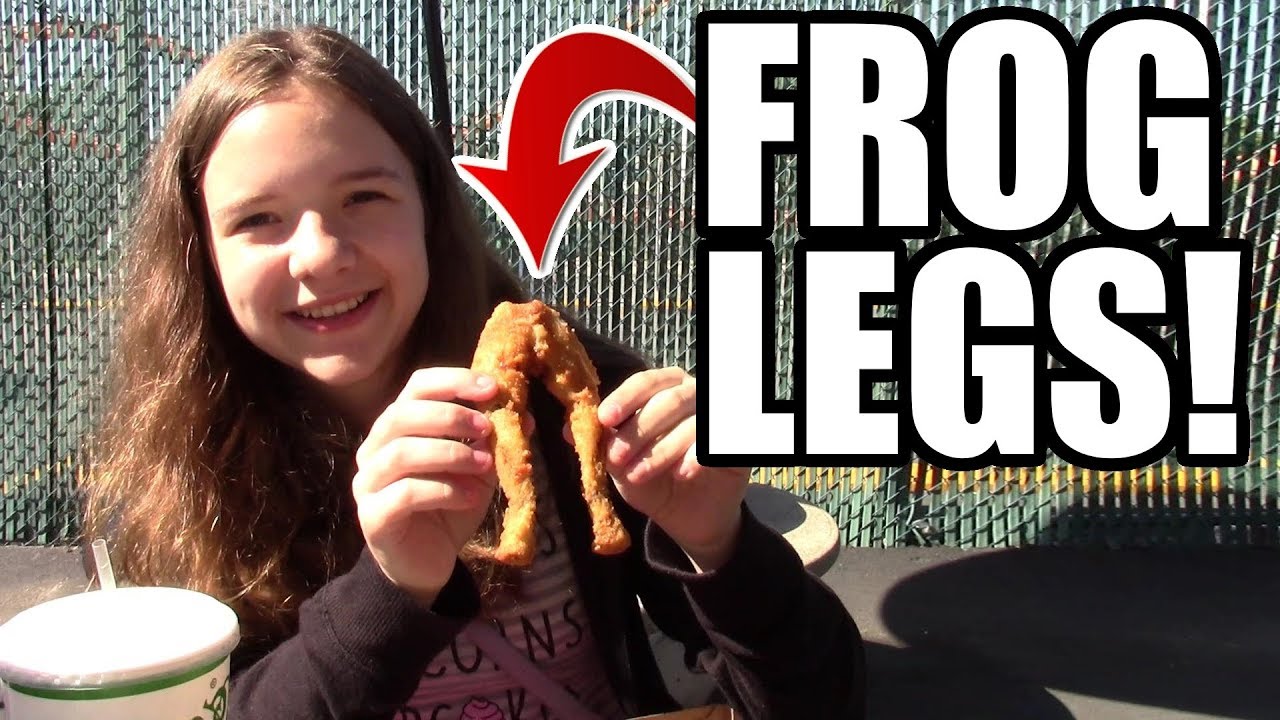 Eating FROG LEGS at Nathan's Famous Coney Island!