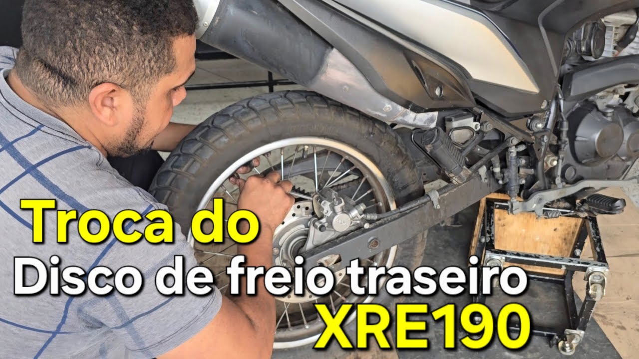 Como trocar disco de freio traseiro da XRE190 que tava trincado