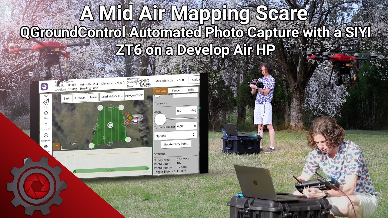 A Mid Air Mapping Scare | QGroundControl Automated Photo Capture with a SIYI ZT6 on a Develop Air HP
