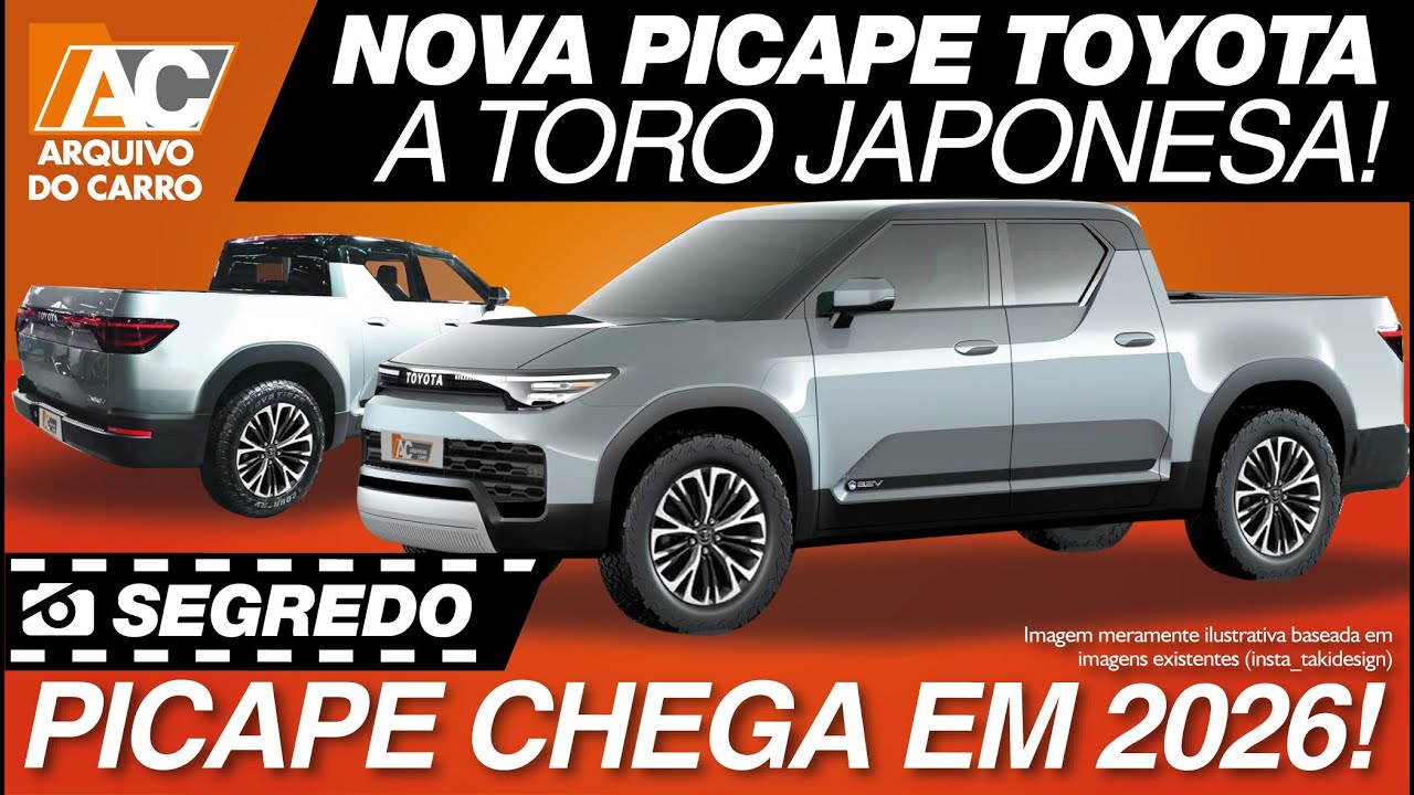 SEGREDO: NOVA PICAPE DA TOYOTA CONFIRMADA PARA 2026! MINI HILUX CHEGA PARA BRIGAR COM TORO!