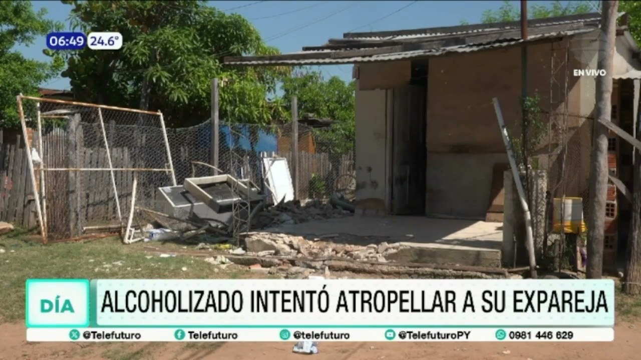 Alcoholizado intentó atropellar a su pareja