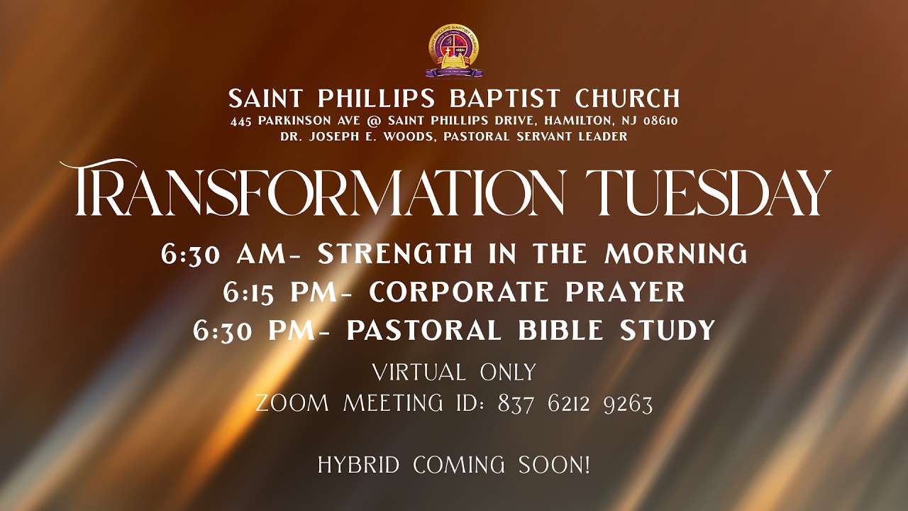Transformation Tuesday | Pastoral Bible Study | 3/10/26