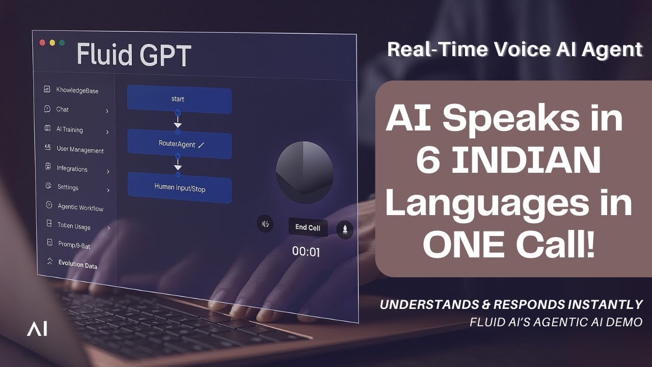 AI Speaks 6 Indian Languages Seamlessly in Real Time | Must-Watch Fluid AI Demo