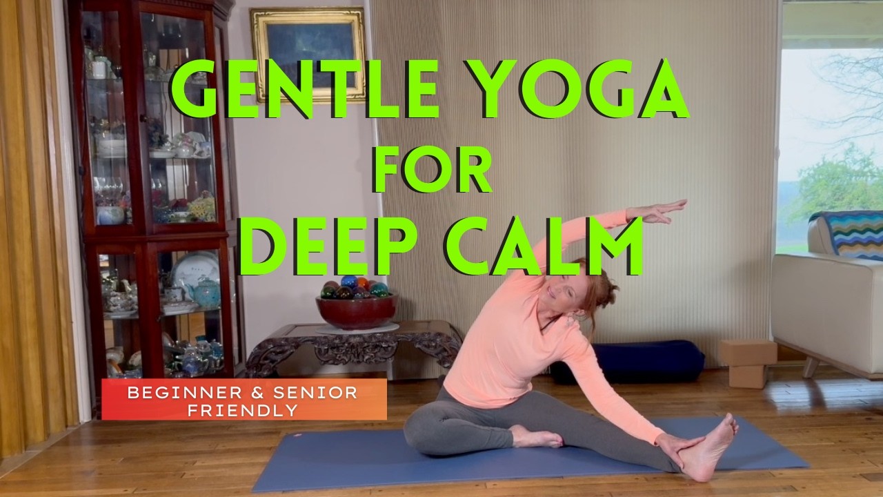 Reset & Find Deep Calm with this Simple, Gentle Yoga Stretch #stressrelief  #yogaforbeginners