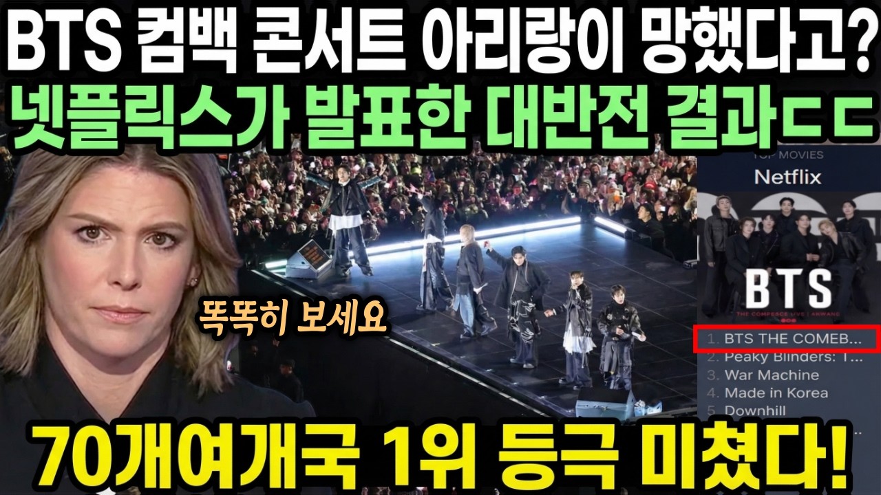 BTS 컴백 콘서트가 망했다고? 넷플릭스가 발표한 대반전 결과 