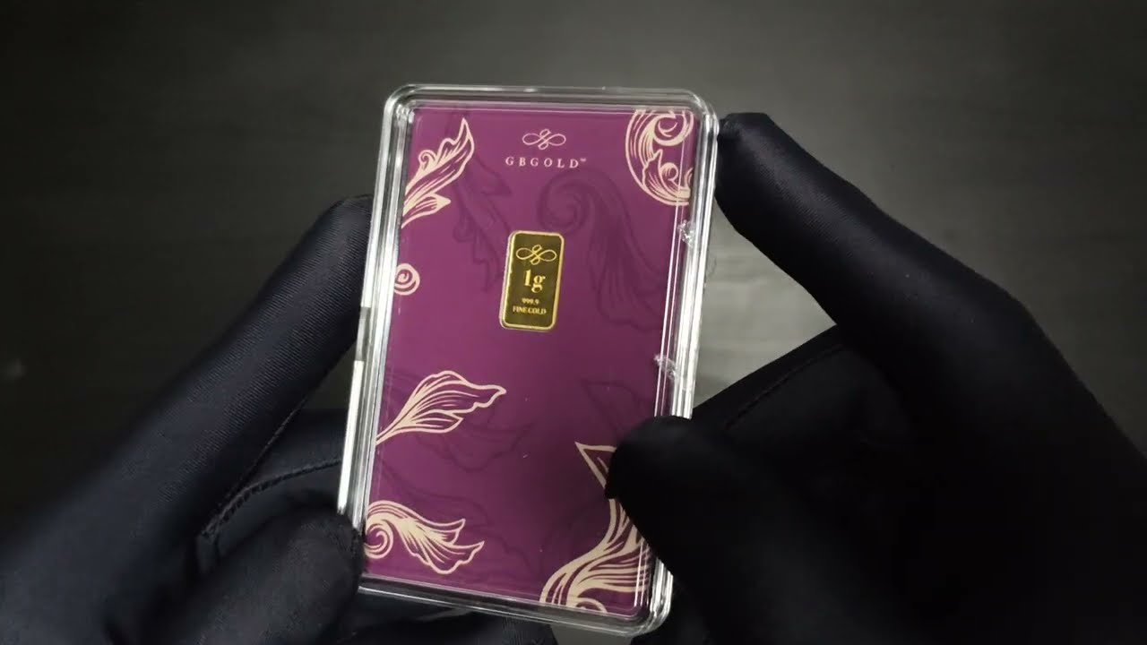 [4K] POV ASMR Unboxing GB Gold Signature 1g 999.9 Fine Gold Bar