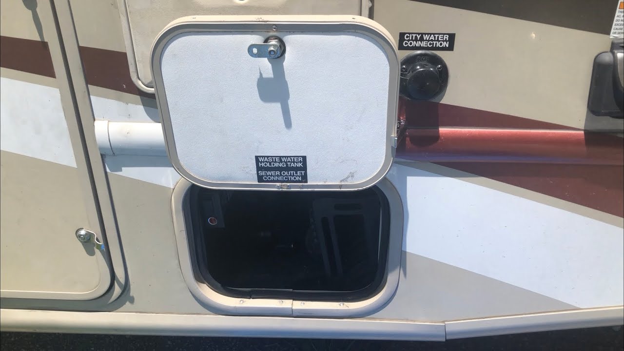 RV Dump compartment door mod. Thor Axis Vegas