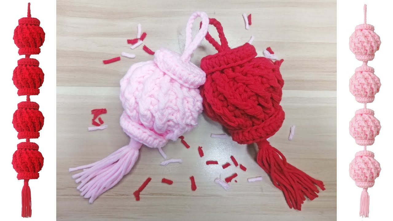 Crochet Lantern 钩针编织节日灯笼